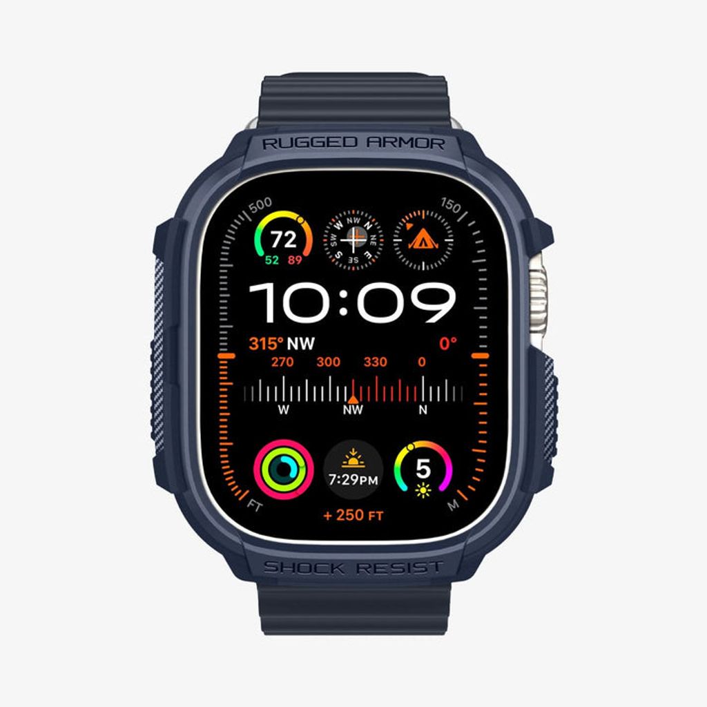 Spigen Apple Watch Ultra 4/3/2/1 49mm kuori Rugged Armor - Sininen