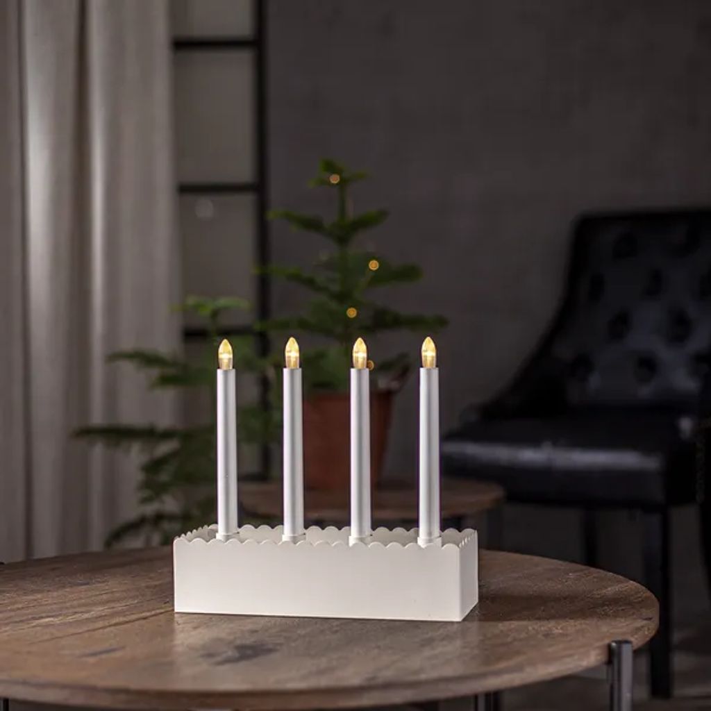 Star Trading Lysestake Advent – Hvit
