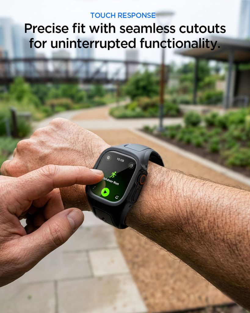 Spigen 3in1 Kellonranneke + Kuori + Näytönsuoja Apple Watch Ultra 4/3/2/1 (49mm) - Musta