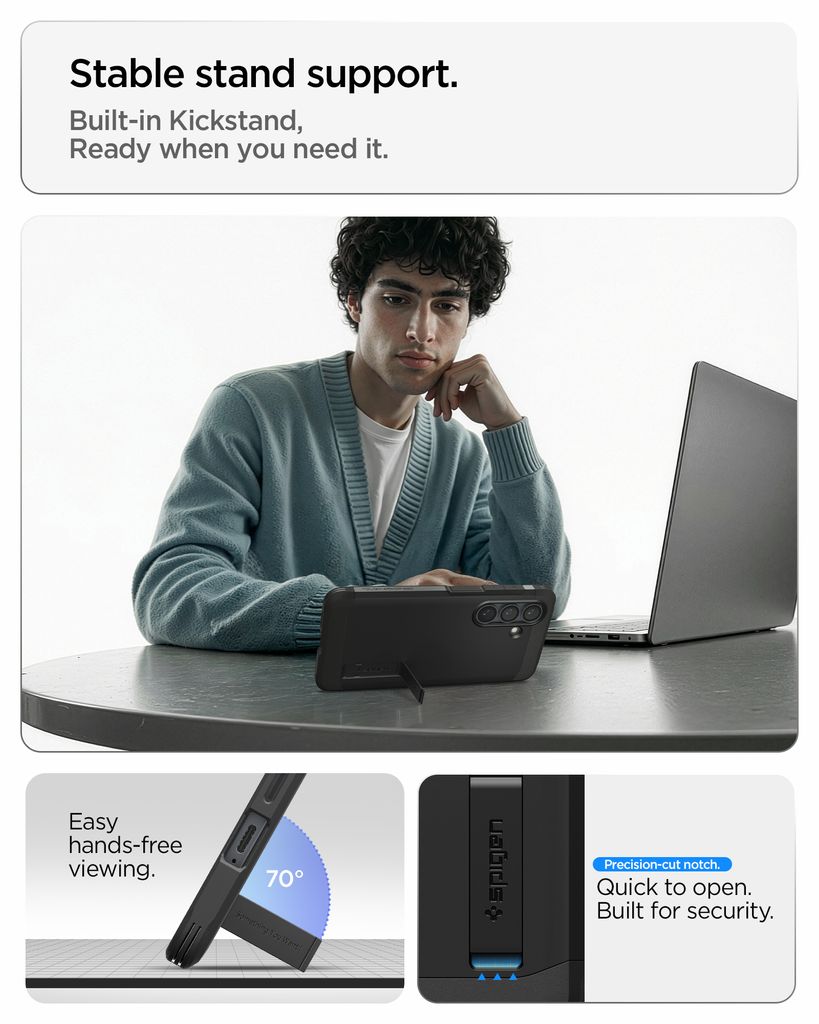 Spigen Samsung Galaxy S26 Plus Tough Armor MagFit Deksel - Svart