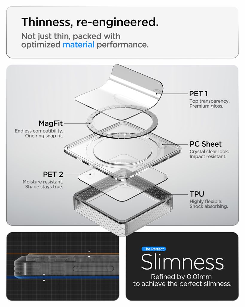 Spigen Samsung Galaxy S26 Ultra Skal Ultra Hybrid MagFit - Transparent/Vit