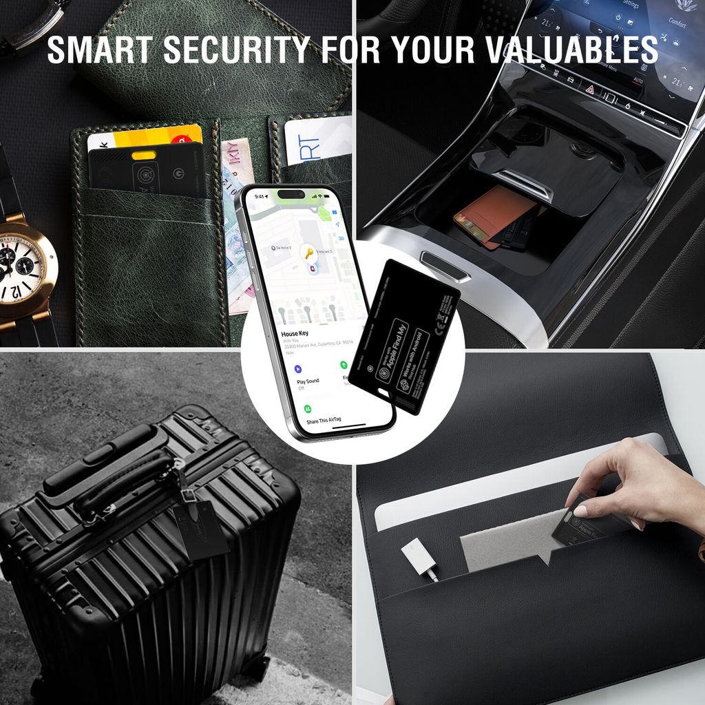 4Smarts SkyTag Card Duos ReCharge Bluetooth-paikannin – musta