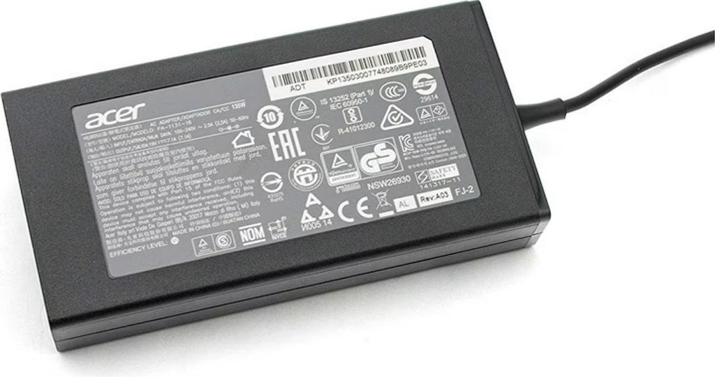 Acer AC Adapter 135W / 6.92A / 19V / 1.7 x 5.5 x 11mm