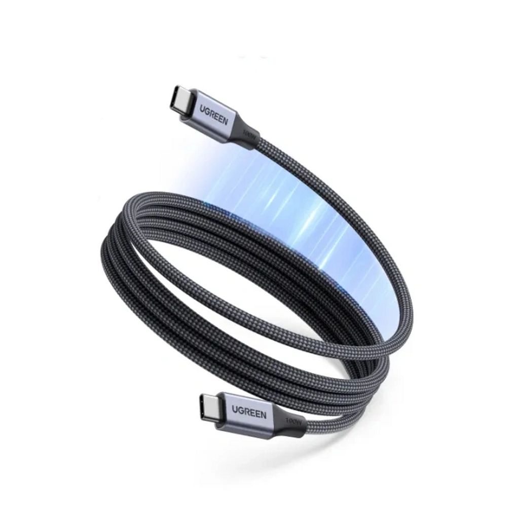 UGREEN USB-C - USB-C PD Magneettinen Pikalatauskaapeli 100W, 1m - Space Gray