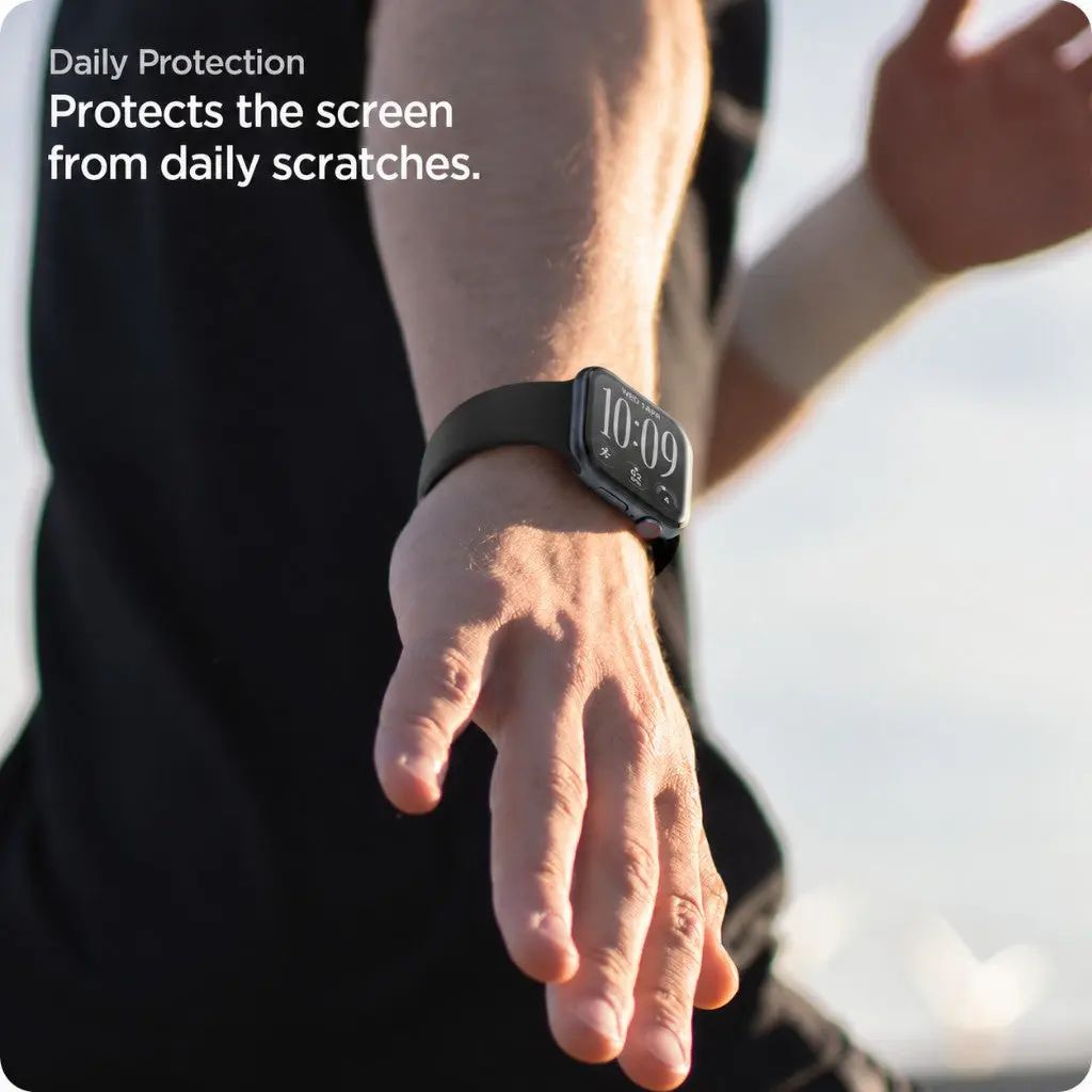 Spigen Apple Watch 12 (46mm) Skærmbeskyttelse Glas.tR EZ Fit 2-Pak