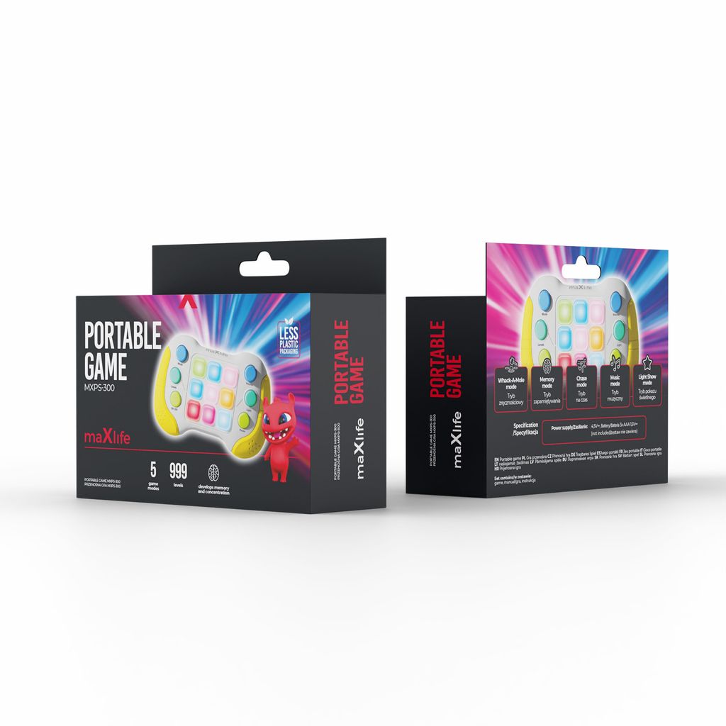 Maxlife elektroninen Pop It -peli useilla pelimuodoilla
