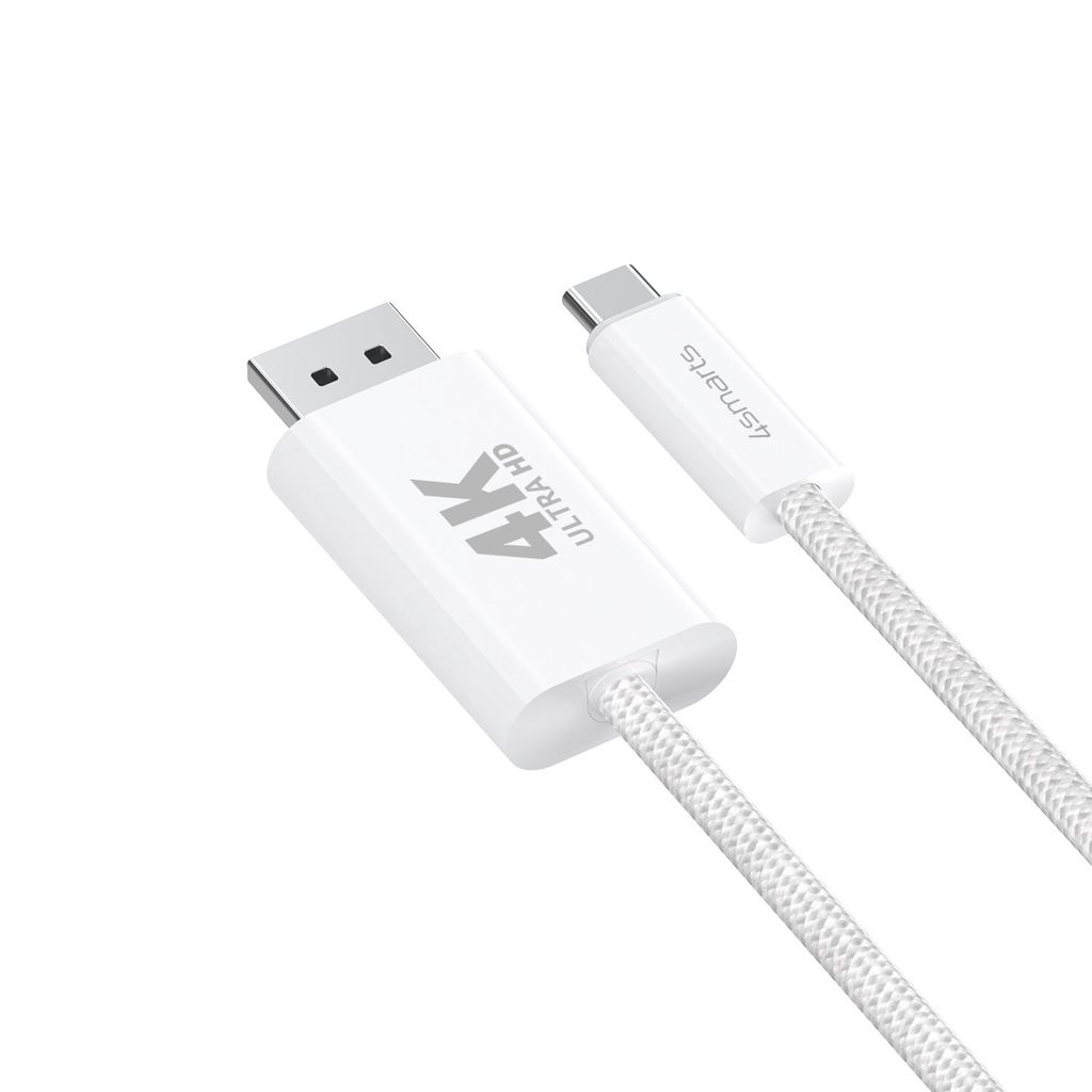 4Smarts USB-C til DisplayPort-kabel - hvid, 2m