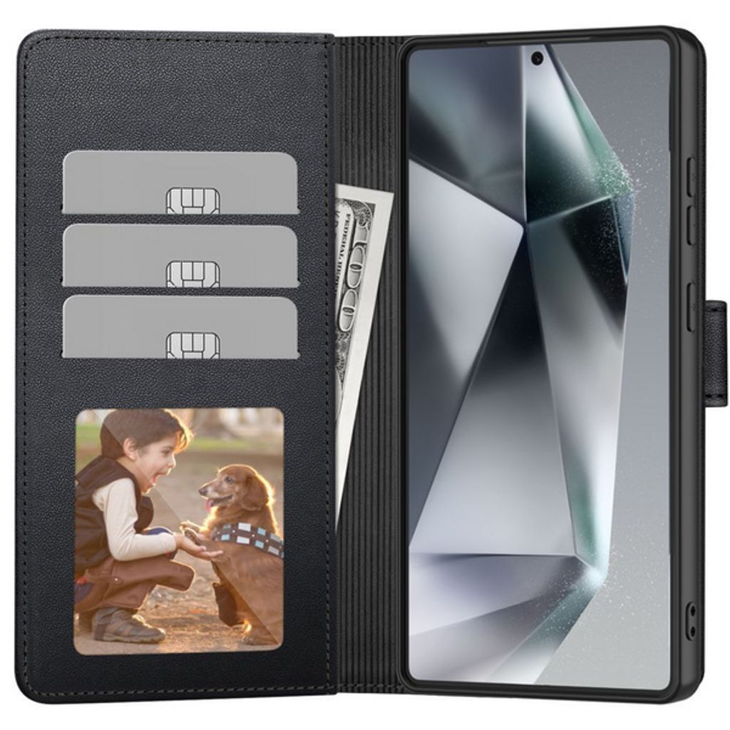 Tech-Protect Wallet Cover for Samsung Galaxy S25 FE - Black