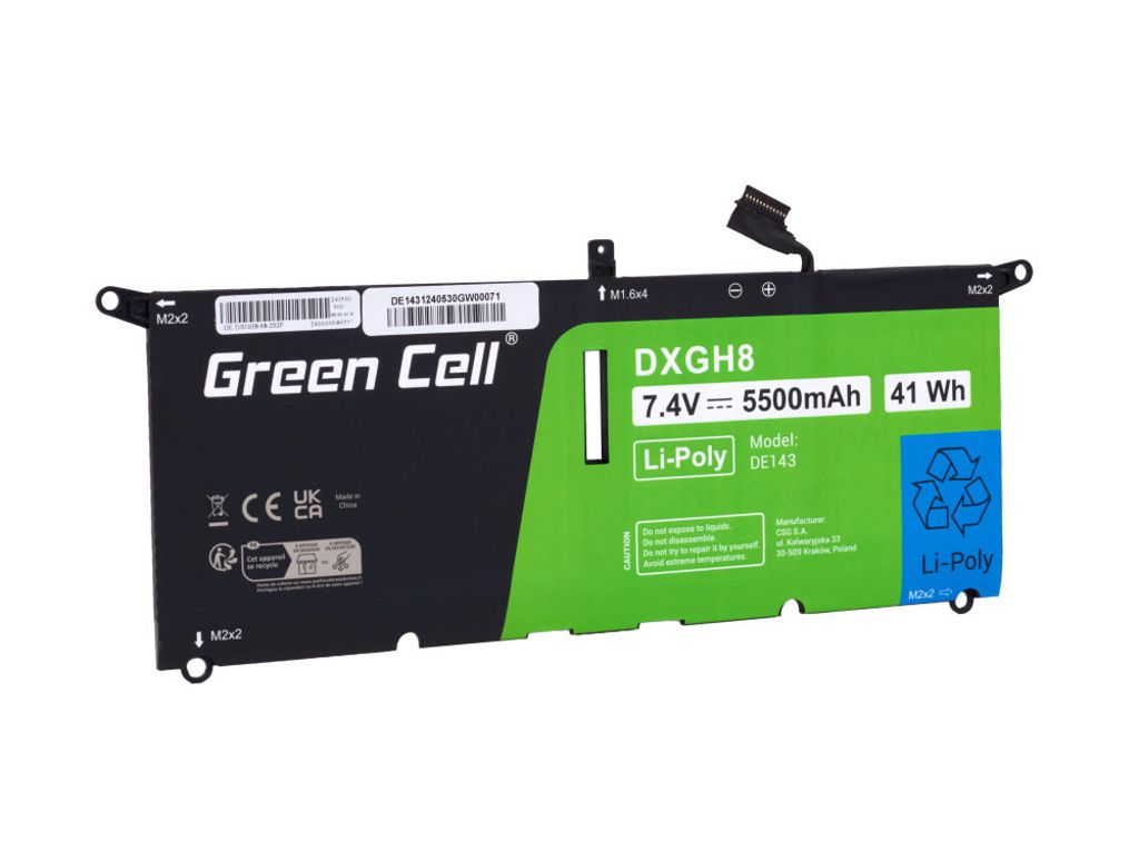Green Cell DXGH8-batteri för Dell XPS 13, Inspiron 13, Vostro 13