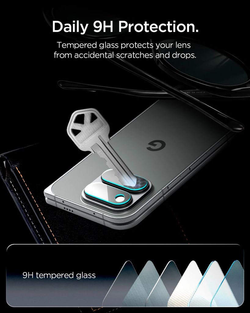 Spigen Glas.tR EZ Fit Optik Pro -linssinsuoja 2-pakkaus  Google Pixel 11 Pro Fold:lle