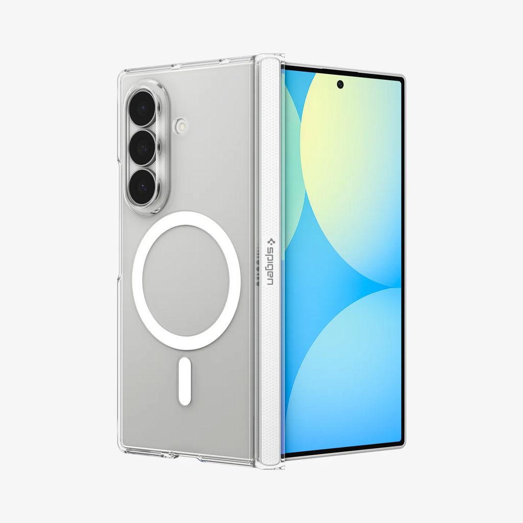 Spigen Airskin Zero MagFit Deksel til Samsung Galaxy Z Fold8 Ultra - Gjennomsiktig/hvit