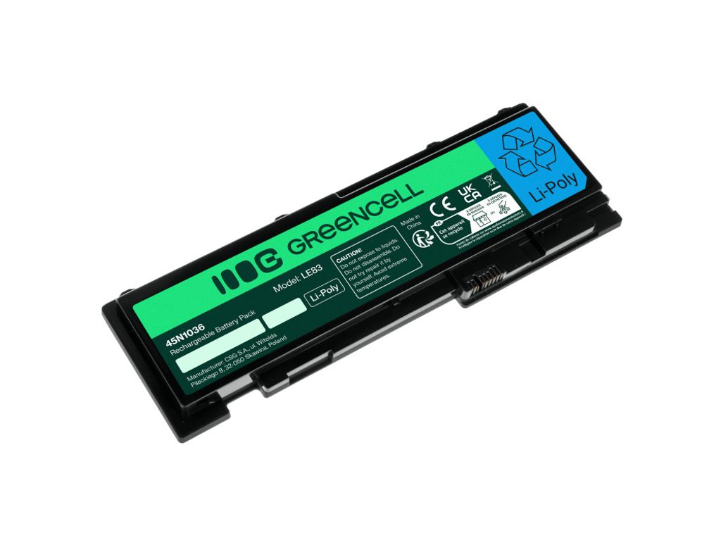 Green Cell-batteri til Lenovo ThinkPad T430s T430si osv., 11,1V 3400mAh