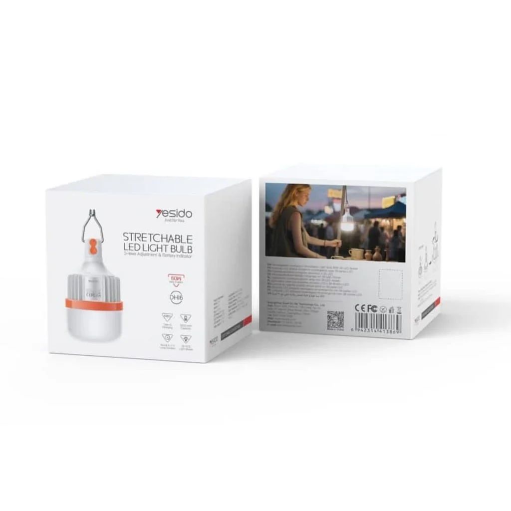 Yesido DH16 Uttrekkbar LED-nødlampe – Oppladbar