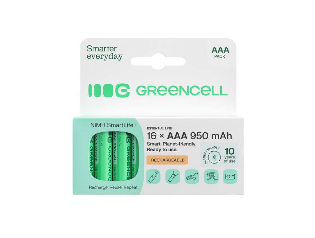 Green Cell 4x AAA HR03 950mAh Genopladeligt Batteri Pack