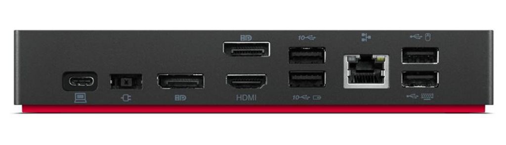 Lenovo USB-C HDMI DP RJ45 Audio 10 portar 65W Dockningsstation