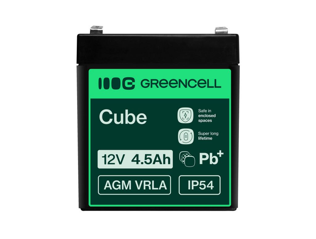 Green Cell AGM VRLA 12V 4.5Ah vedligeholdelsesfri batteri til UPS