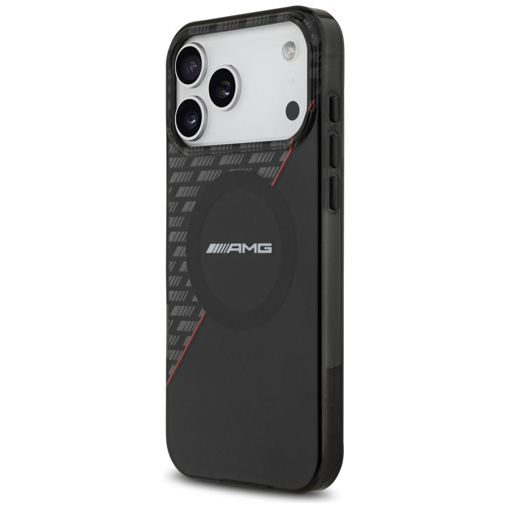Mercedes AMG IML Double Layer Rhombs MagSafe -kuori till iPhone 18 Pro Max/17 Pro Max - Musta