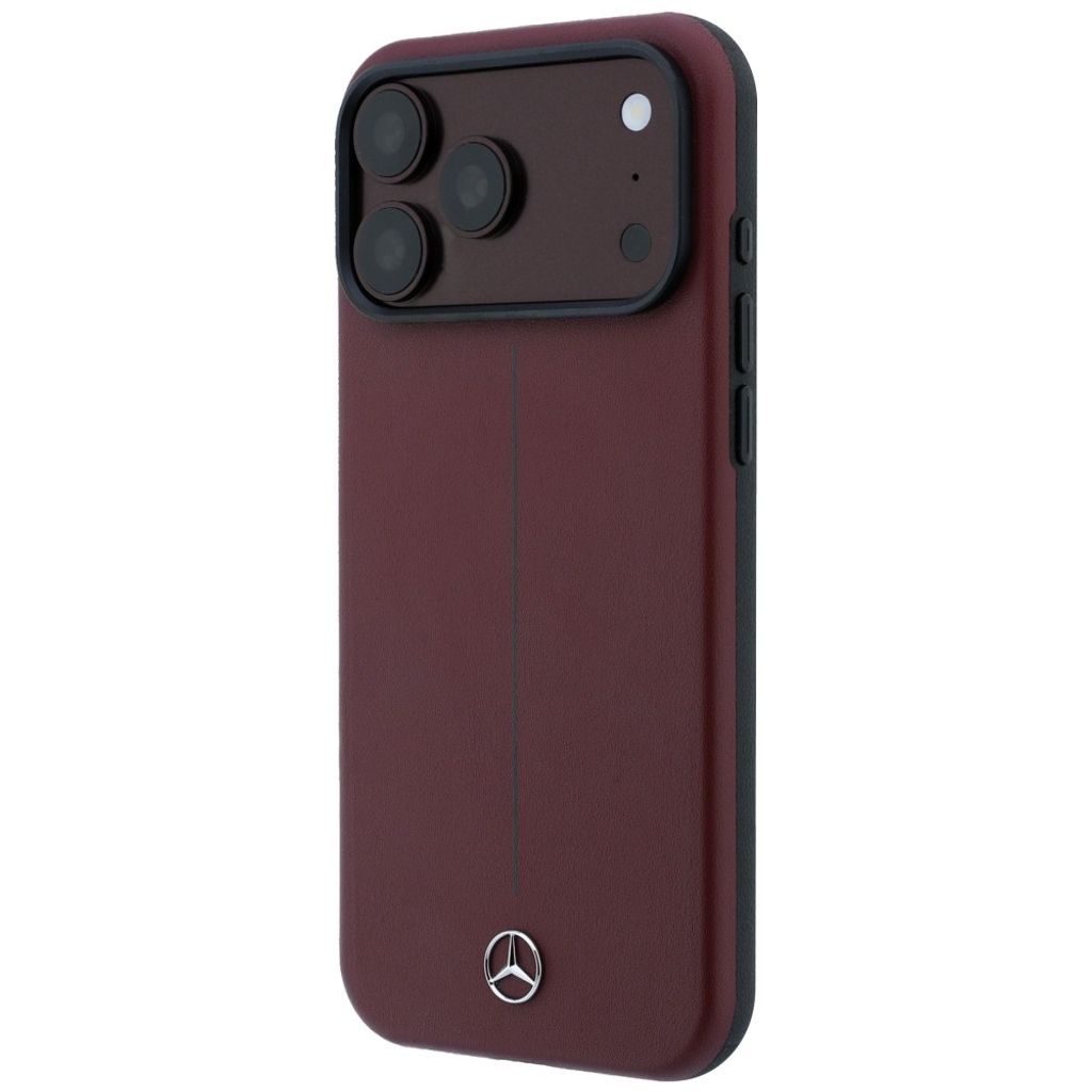 Mercedes Iconic Line MagSafe -kuori till iPhone 18 Pro/17 Pro - Burgundi