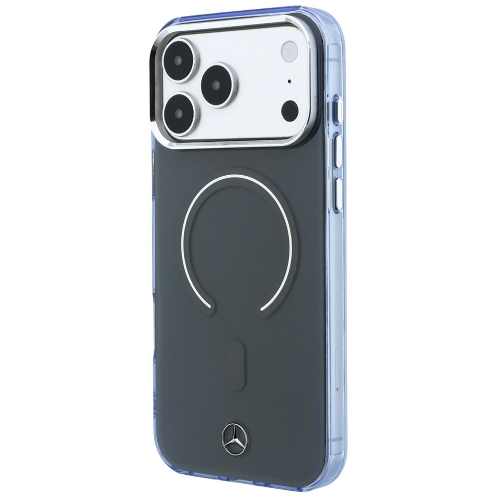 Mercedes Double Layer Iconic Logo MagSafe -kuori till iPhone 18 Pro Max/17 Pro Max - Harmaa