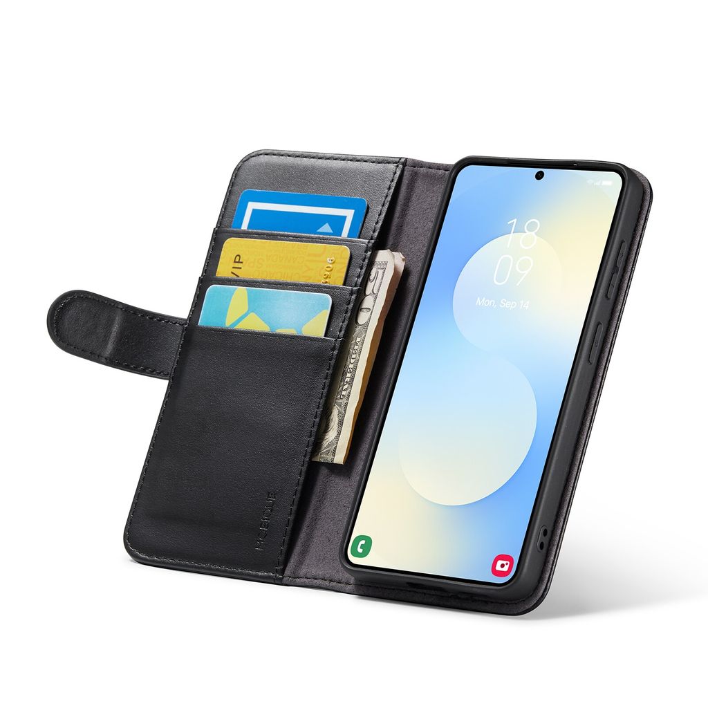 Mobique Samsung Galaxy S26 Plånboksfodral Äkta Läder – Svart