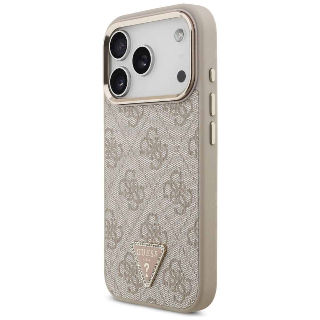 Guess 4G Triangle Logo MagSafe Cover till iPhone 18 Pro/17 Pro - Rosaguld