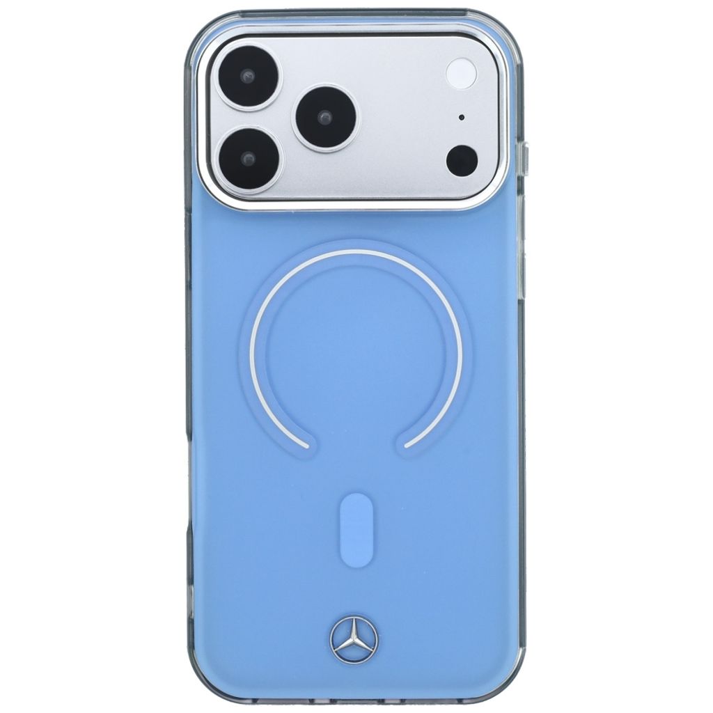 Mercedes Double Layer Iconic Logo MagSafe -kuori till iPhone 18 Pro Max/17 Pro Max - Sininen