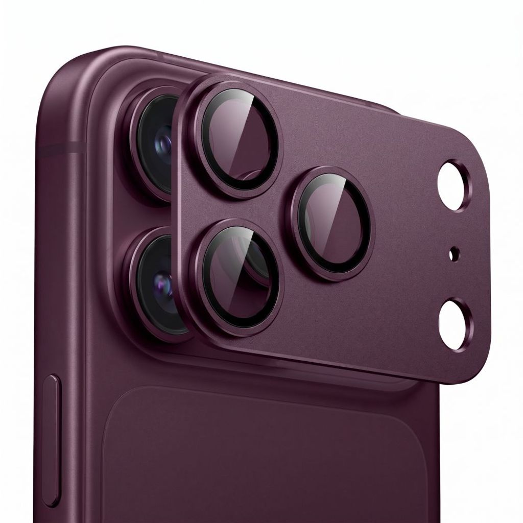 Tech-Protect Camfull Fit+ Linsskydd till iPhone 18 Pro Max - Vinröd