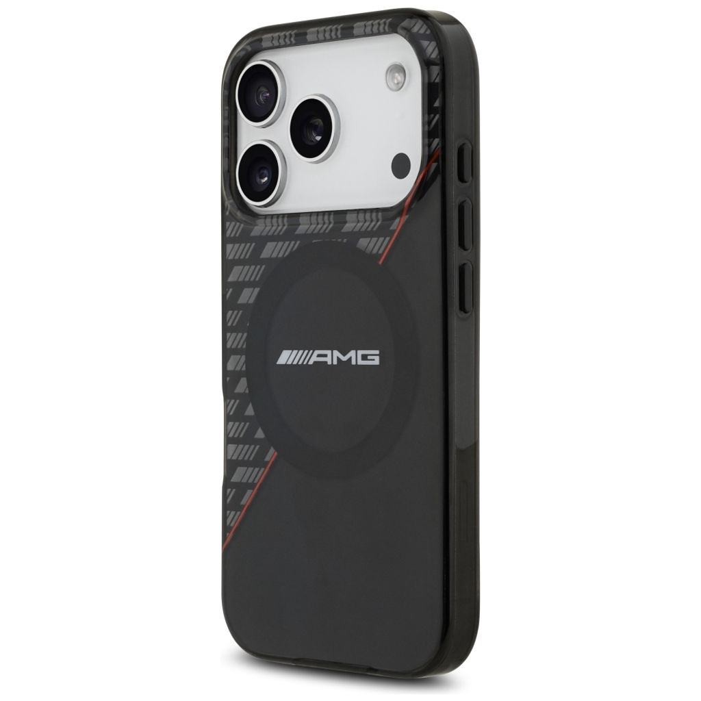 Mercedes AMG IML Double Layer Rhombs MagSafe -kuori till iPhone 18 Pro/17 Pro - Musta