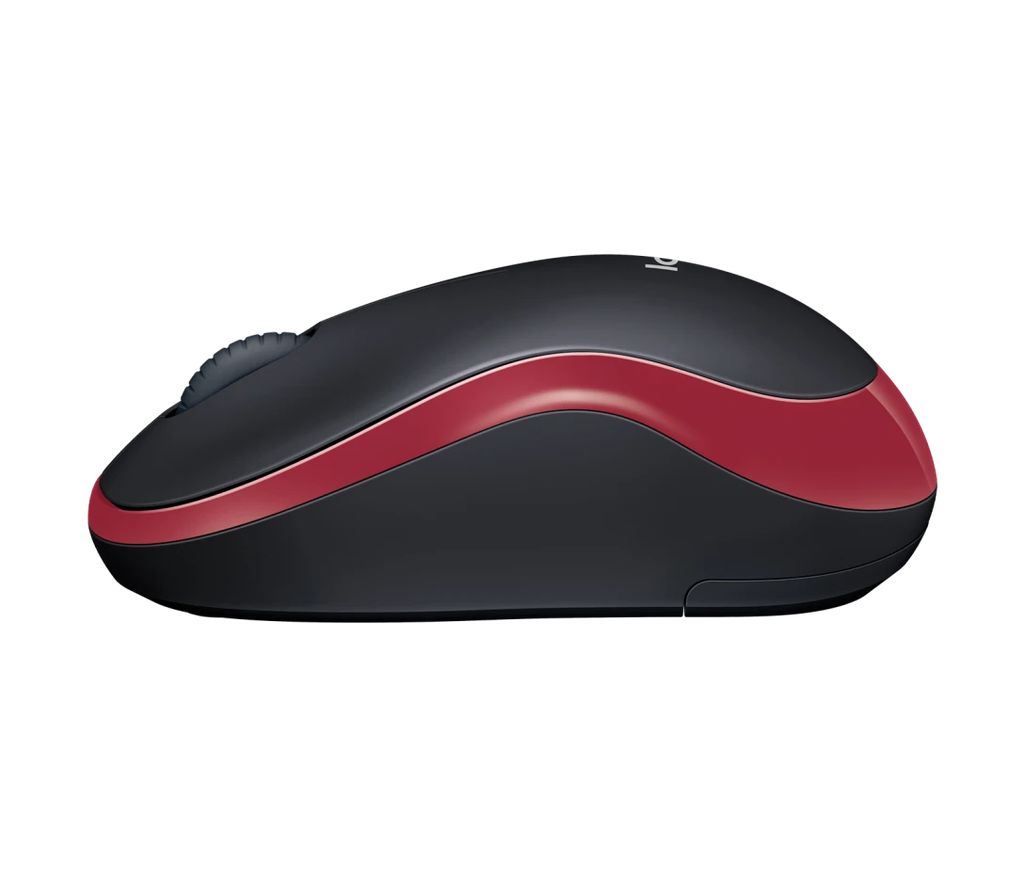 Logitech Trådlös Mus M185 – Svart/Röd