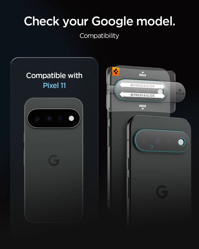 Spigen Glas.tR EZ Fit Optik Pro -linssinsuoja 2-pakkaus  Google Pixel 11:lle