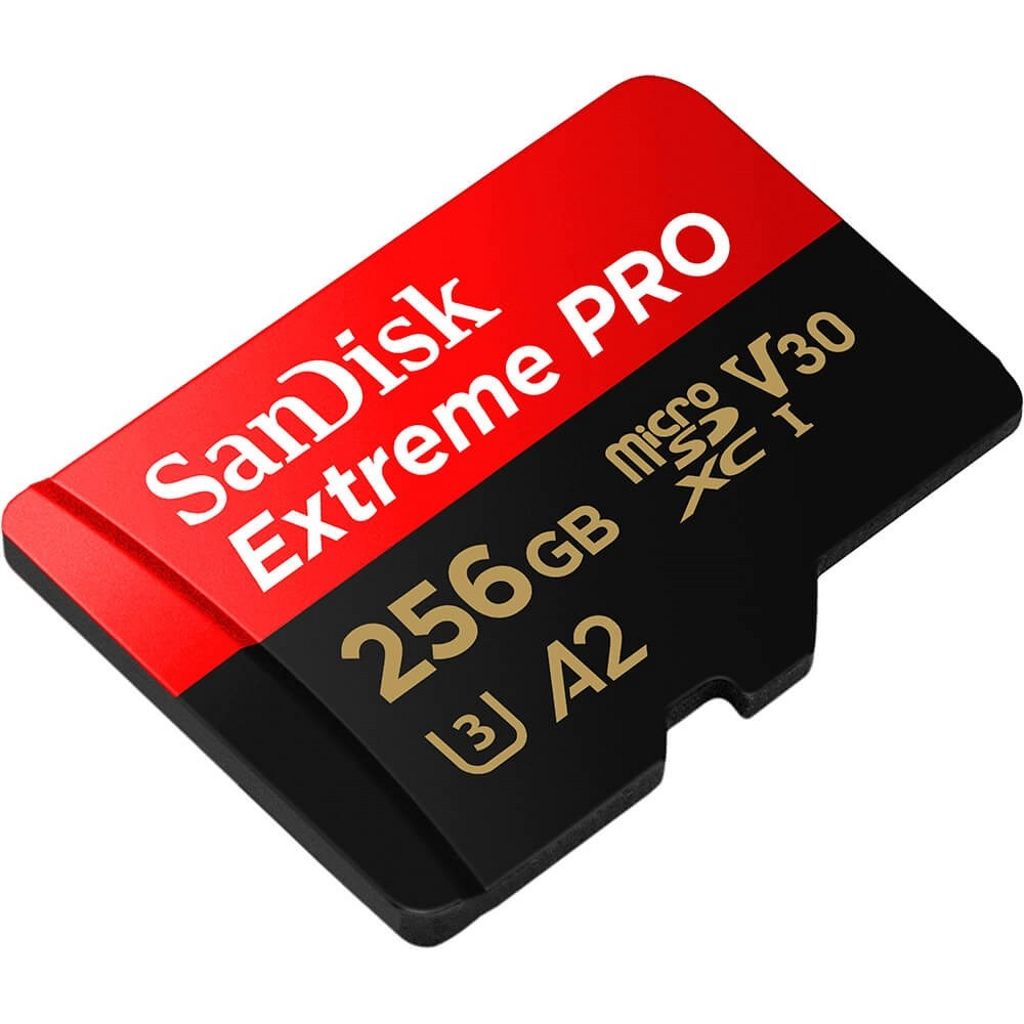 SanDisk Ultra Micro SDXC klasse 10 UHS-I, 256 GB med SD-adapter