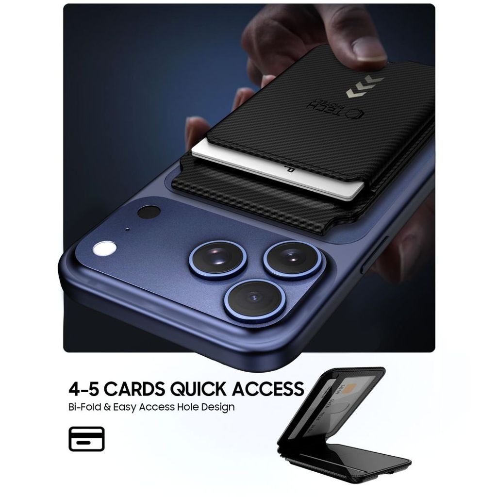 Tech-Protect MagWallet MagSafe korthållare med stativ – Svart