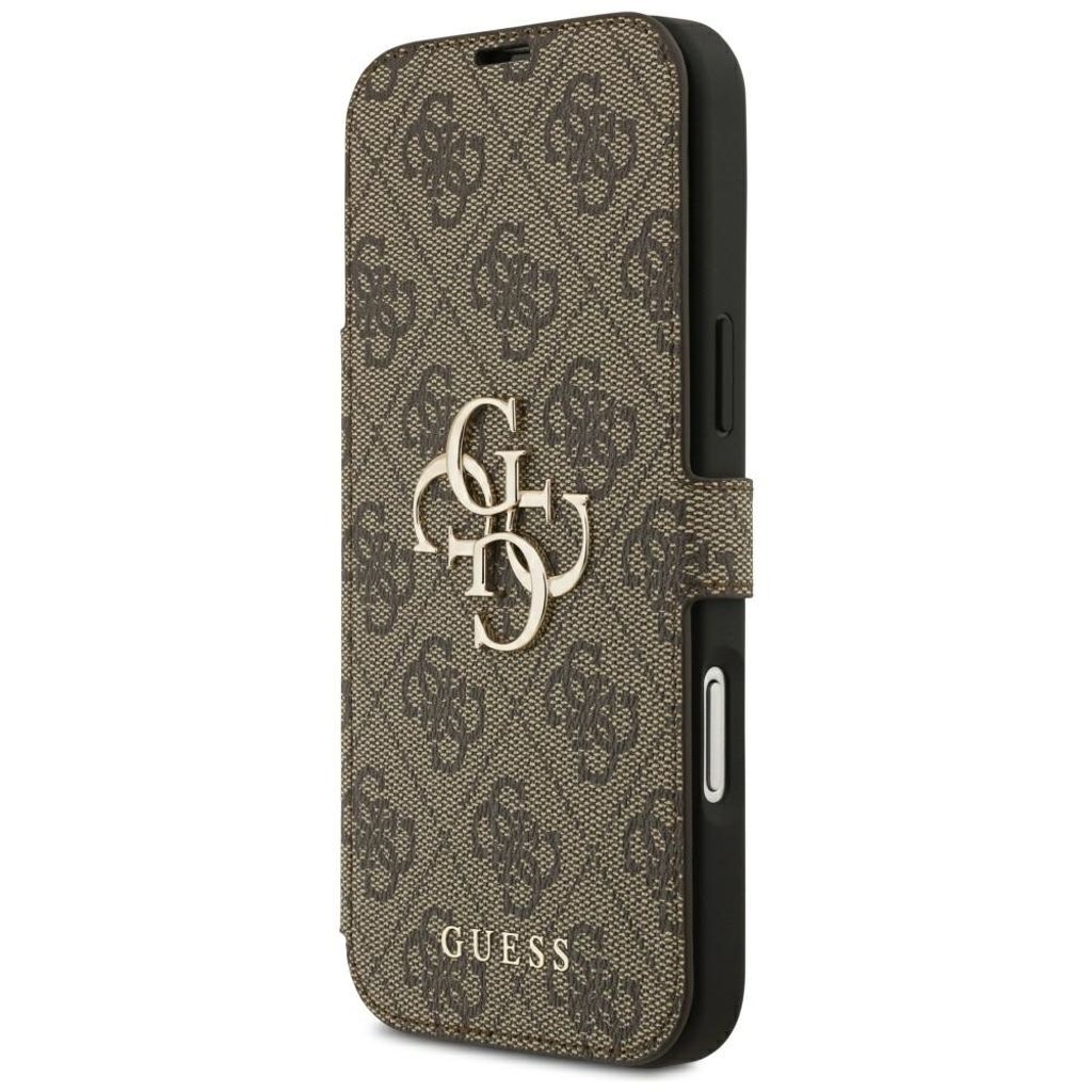 Guess 4G Metal Logo -kotelo iPhone 18 Pro/17 Pro:lle - Ruskea