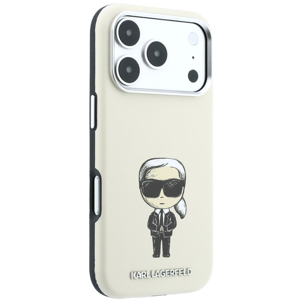 Karl Lagerfeld Ikonik Sketch MagSafe -kuori iPhone 18 Pro Max/17 Pro Max:lle - Beige