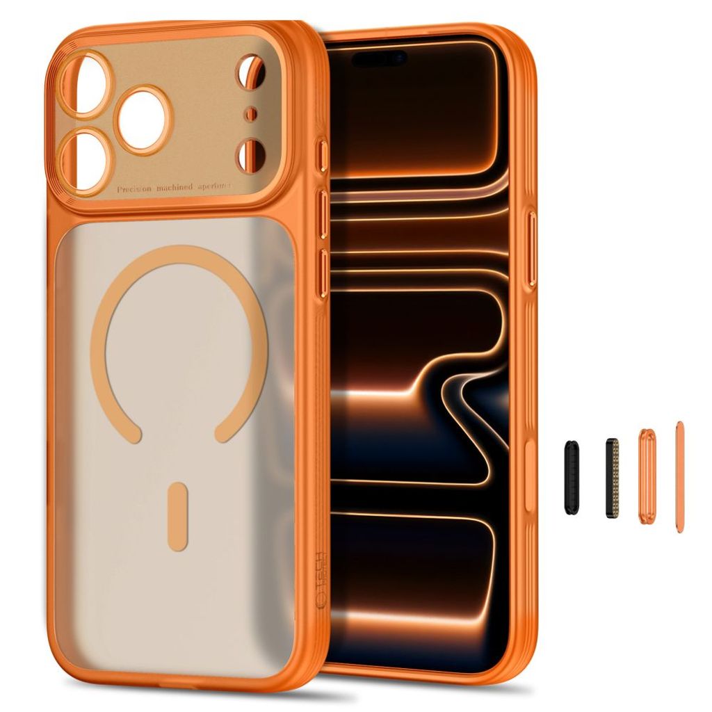 Tech-Protect MagPrime CC MagSafe -kuori iPhone 18 Pro/17 Pro:lle - Oranssi