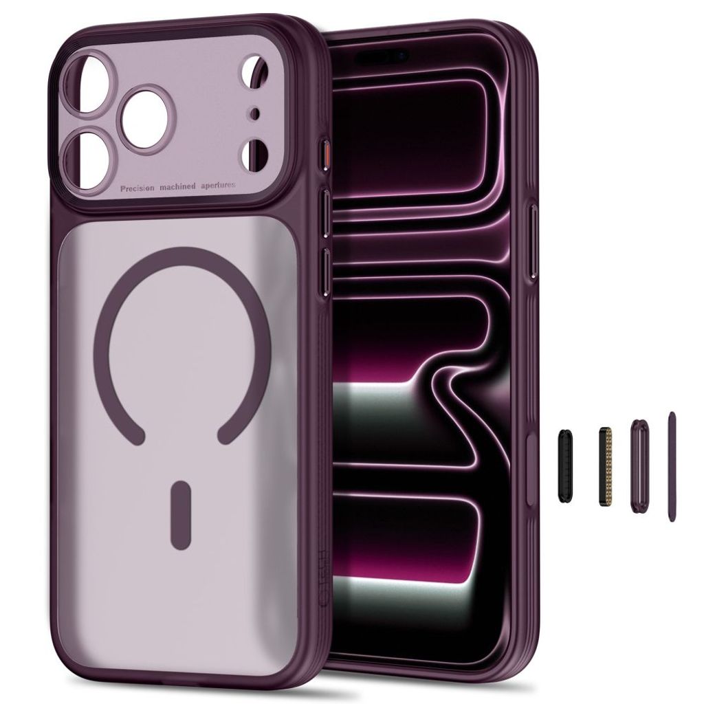 Tech-Protect MagPrime CC MagSafe -kuori iPhone 18 Pro:lle - Burgundi