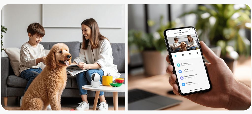 Xiaomi C201 Overvågningskamera, Wi-Fi, 1080P, Indendørs – Hvid