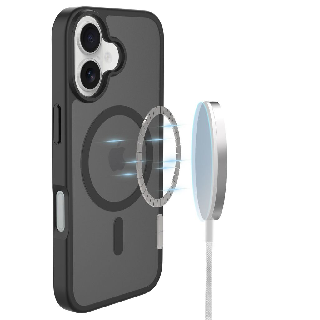 Mobique iPhone 17 MagSafe Hybrid Cover - Frostet Sort