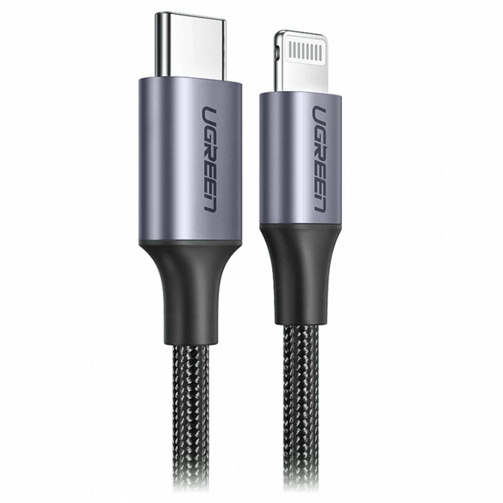 UGREEN US304 USB-C til Lightning-kabel 20W, 3A, 1m – Sort