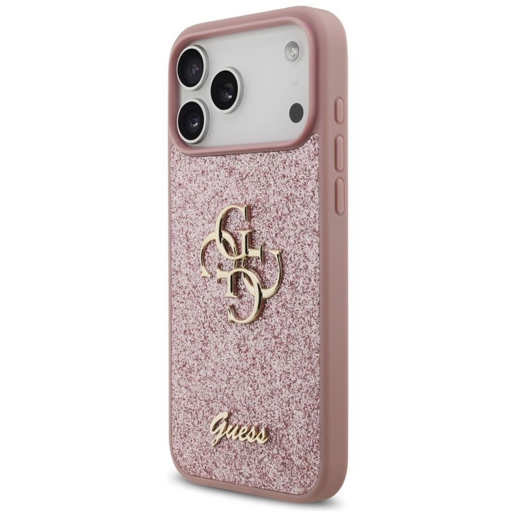 Guess 4G Glitter -kuori  iPhone 18 Pro/17 Pro:lle - Vaaleanpunainen