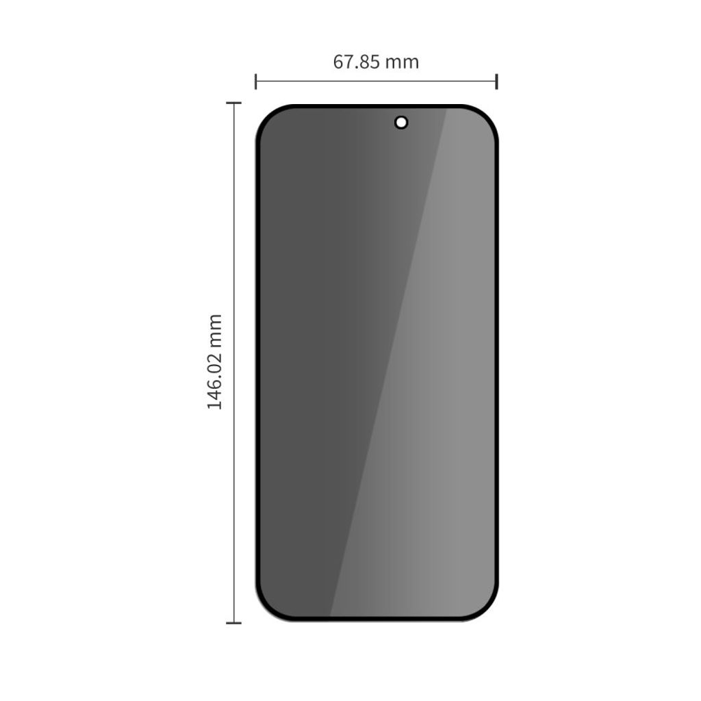 Tech-Protect Glass SPY+ Privacy -näytönsuoja 2-pakkaus iPhone 18 Pro/17 Pro:lle