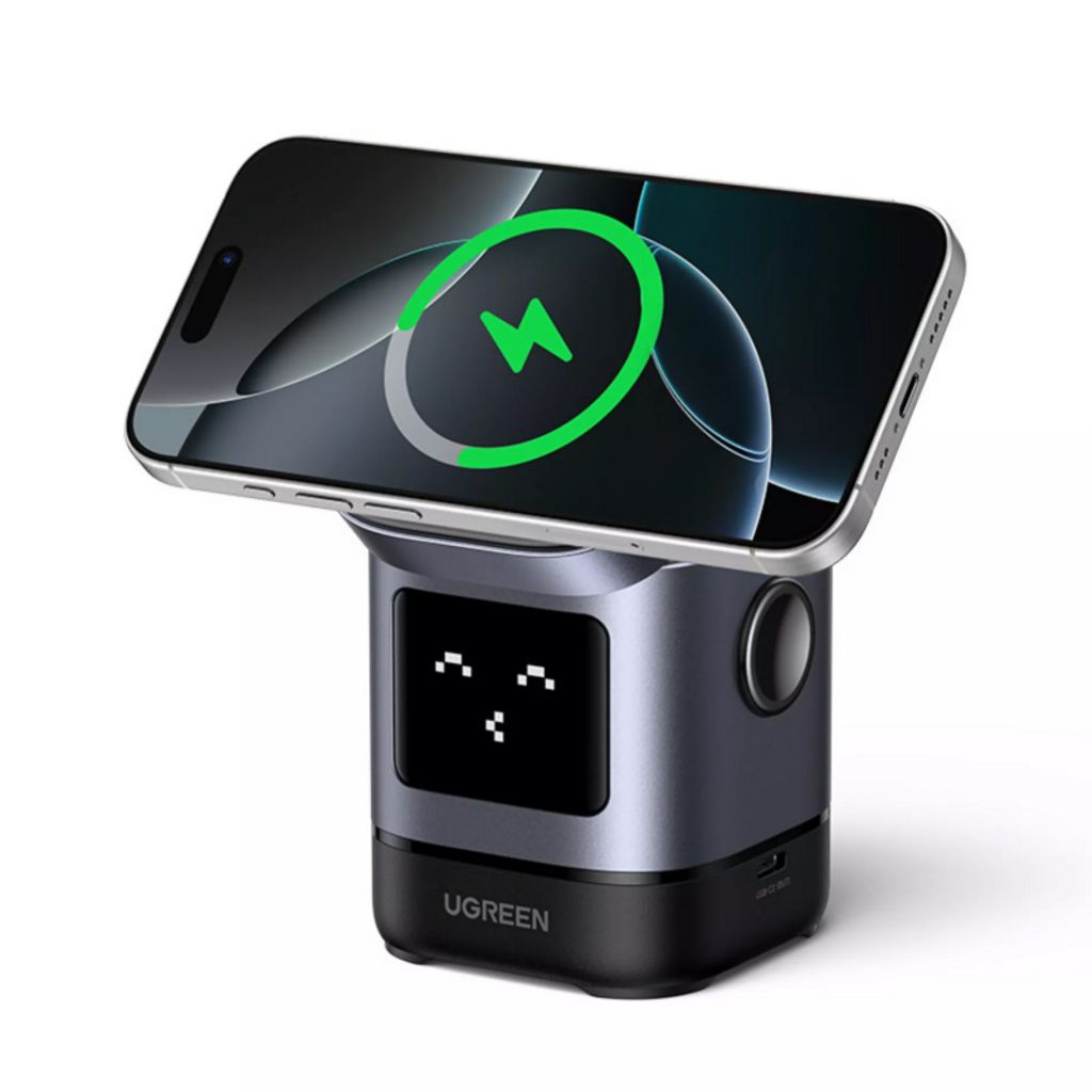 UGREEN W709 Uno 2-i-1 trådløs lader 15W – svart
