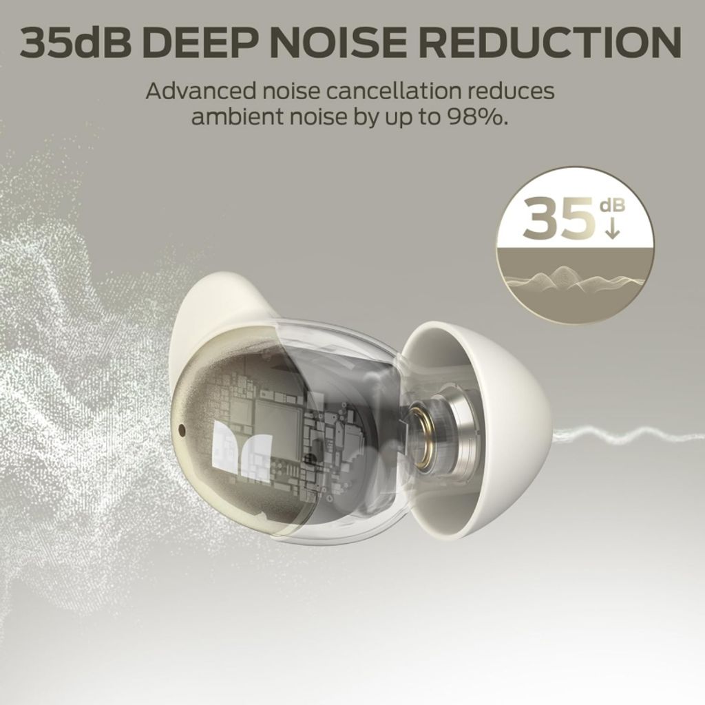 Monster Sleep Ear200 Trådløse In-Ear høretelefoner - Hvid/Guld