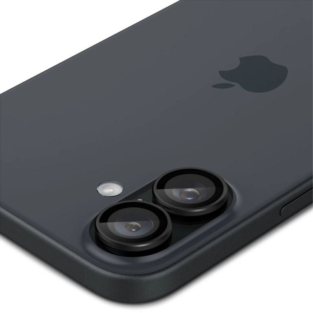 Spigen iPhone 17 / 16 Plus Glas.tR EZ Fit Optik Pro Linsebeskytter, 2 stk - Svart