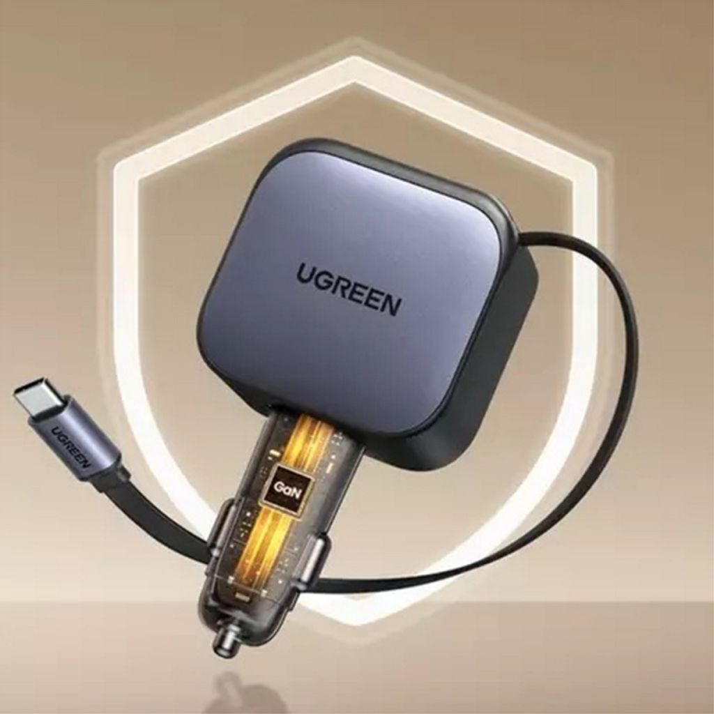 UGREEN Billader 90W, 6.1A, USB-A/USB-C med USB-C-kabel - Grå