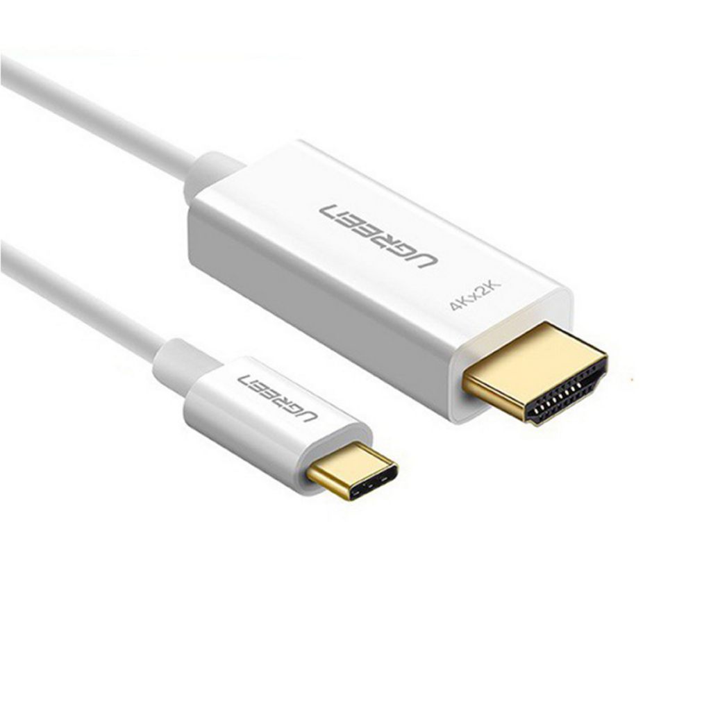 Ugreen USB-C till HDMI-videokabel MM121, 1,5 m – Vit