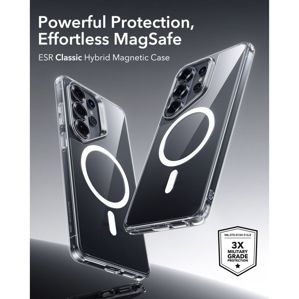 ESR Classic Hybrid MagSafe Skal till Samsung Galaxy S26 Ultra - Transparent