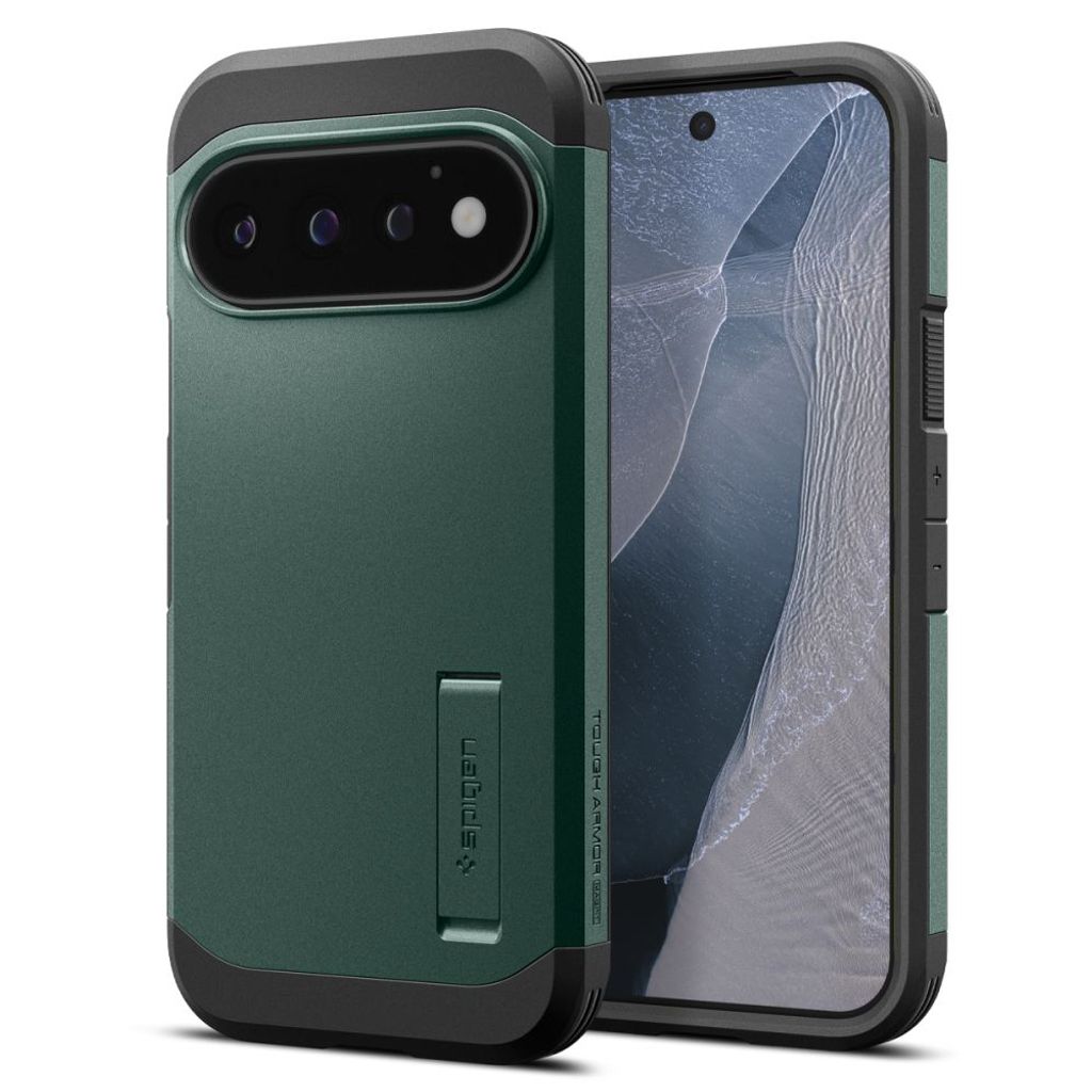Spigen Tough Armor MagSafe -kuori till Google Pixel 11 Pro - Tummanvihreä