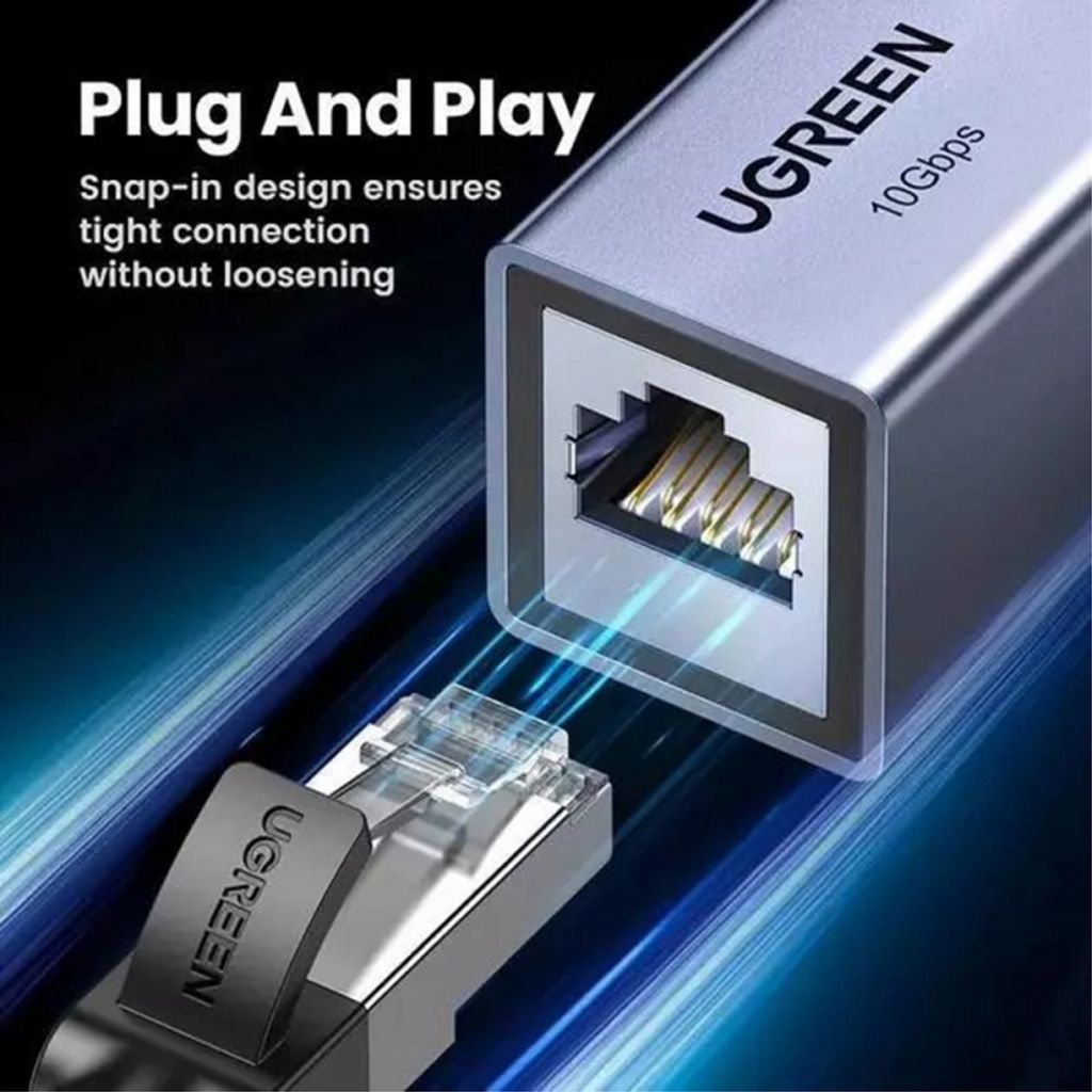 Ugreen Ethernet-adapter RJ45 til RJ45 - svart