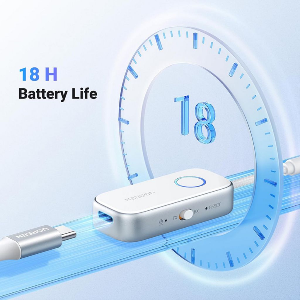 UGREEN Bluetooth-mottaker/sender - hvit